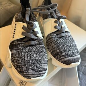 Givenchy Black and White Knit Sneakers